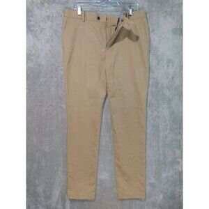 Charles Tyrwhitt Pants Mens 34x32 Beige Chino Slim Fit Non Iron Flat Front